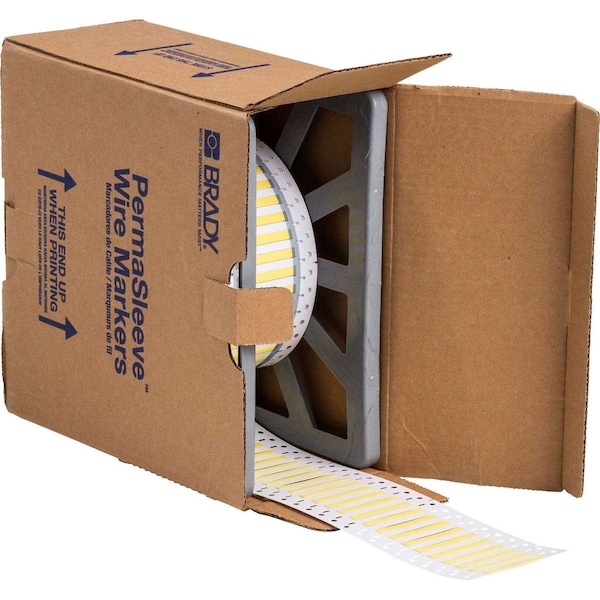 PermaSleeve Wire Marker Polyolefin 0.125 in Dia x 1 in W YL Roll of 5000 Each